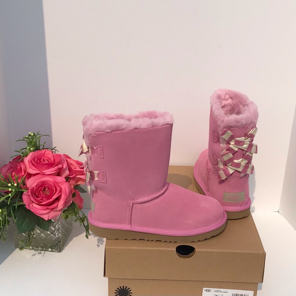 UGG Bailey Bow Striped Boots